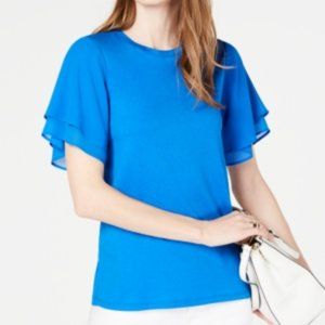 Michael Michael Kors Flutter-Sleeve Top, Regular